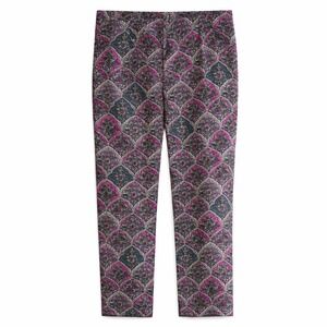 The Limited Womens Pants Size 8 Pink Teal Damask Medallion Print Slim